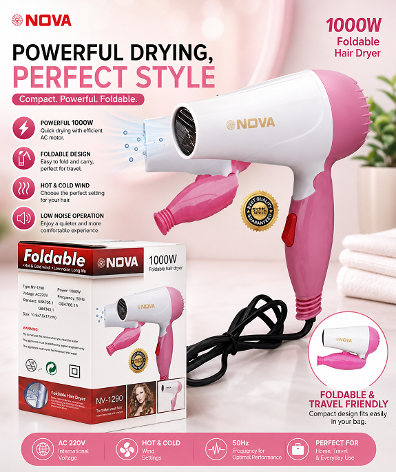 NOVA Foldable Hair Dryer